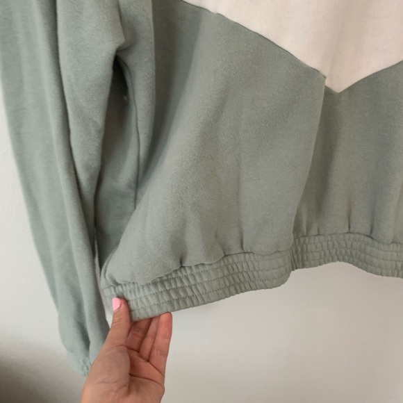 pacsun zip up green white and purple sweatshirt - Picture 2 of 6